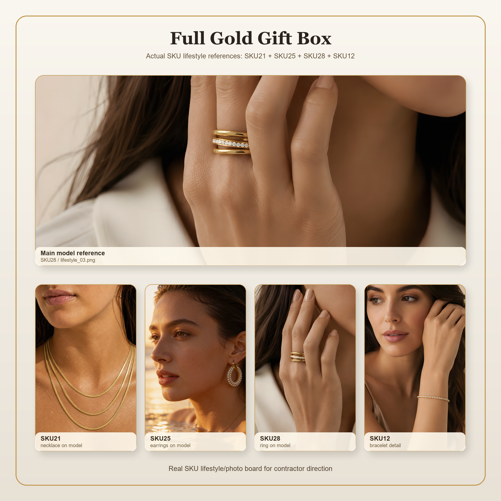 Full Gold Jewelry Gift Set – lifestyle