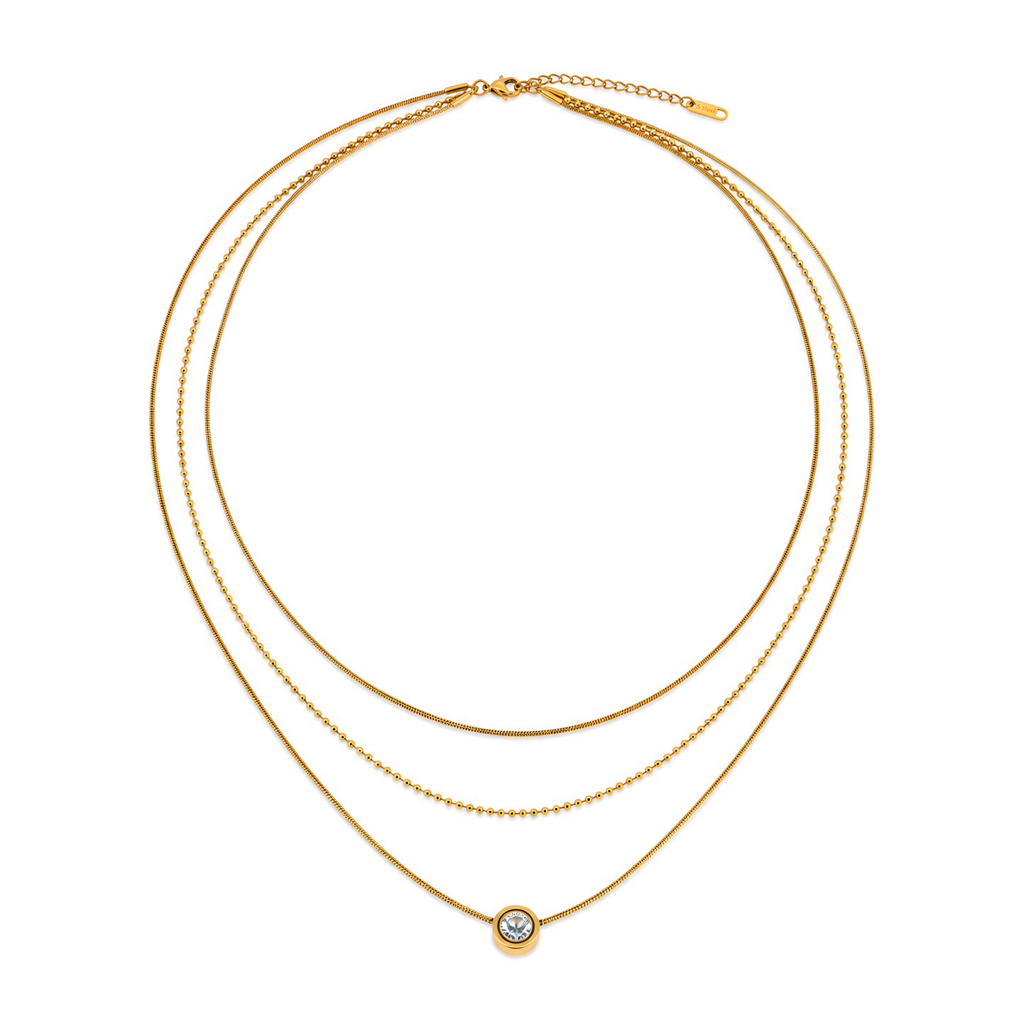Layered Necklace Set – Gold