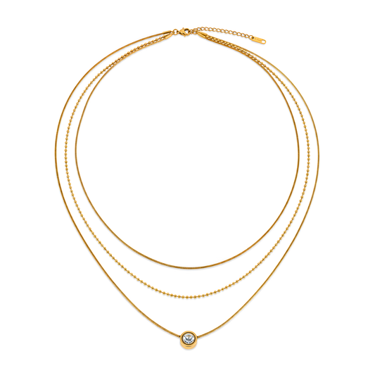 Layered Chain Necklace - Gold lifestyle