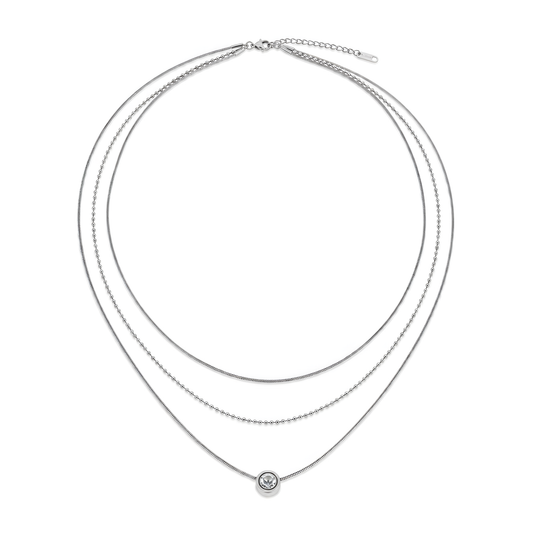 Layered Chain Necklace - Silver lifestyle