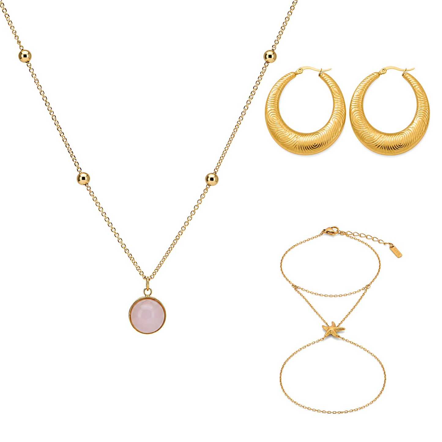 Beach Star Gift Set – Gold – waterproof 18k PVD – Ornalio