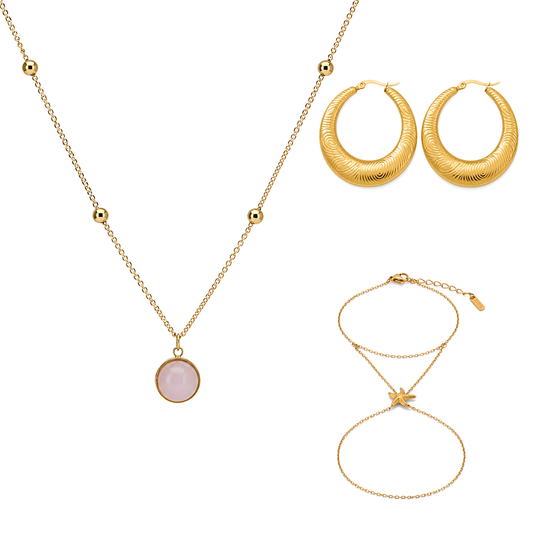 Beach Star Gift Set – Gold – waterproof 18k PVD – Ornalio