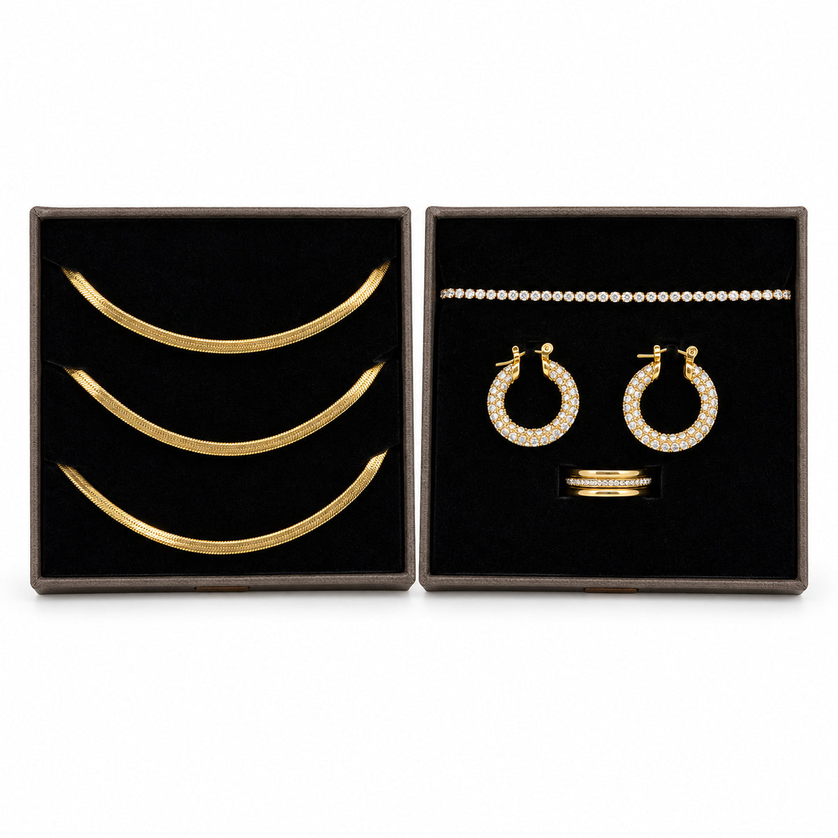 Ornalio Full Gift Set – Gold in two presentation boxes.