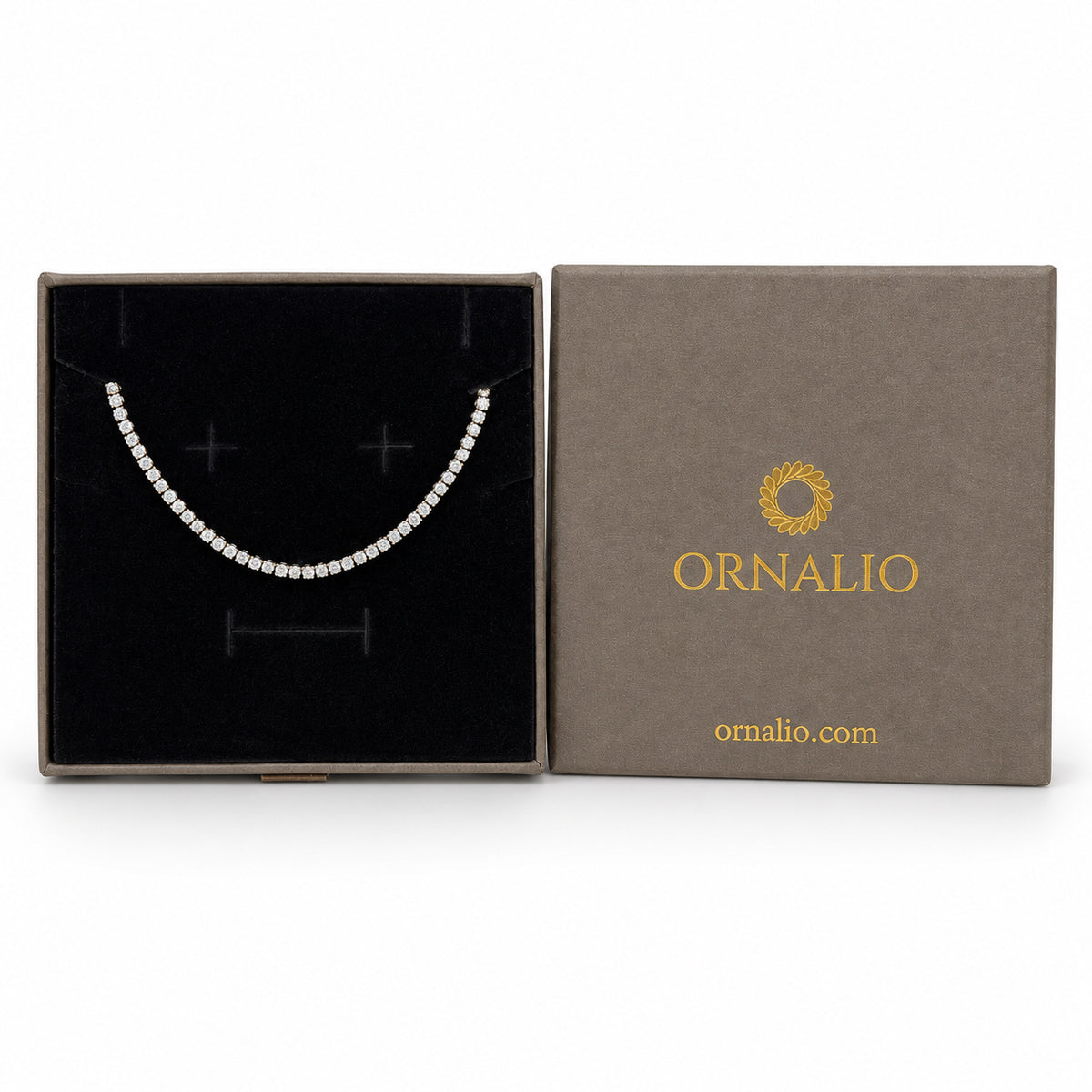 Ornalio Tennis Bracelet – Silver in presentation box.