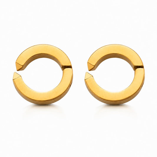 Chunky Huggie Hoop Earrings Gold – waterproof 18k PVD – Ornalio